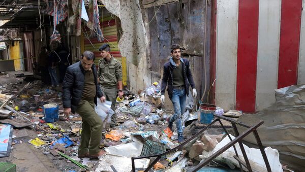 Ирачка полиција на месту експлозије у центру Багдада - Sputnik Србија