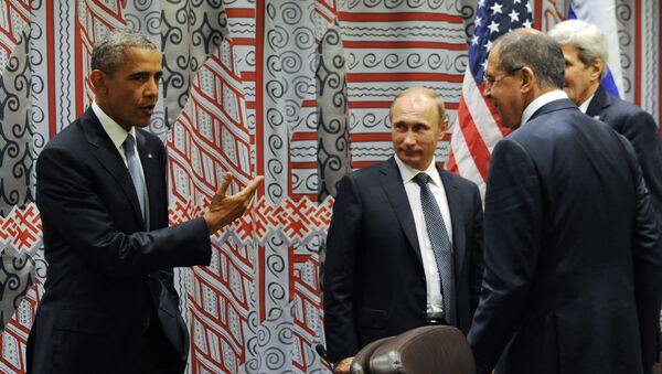 Predsednik SAD Barak Obama i predsednik Rusije Vladimir Putin - Sputnik Srbija
