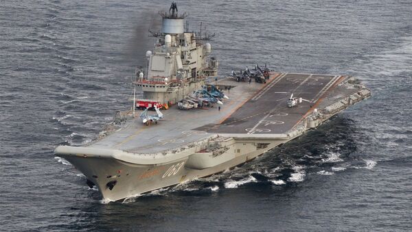 Prolaz nosača aviona Severne flote Rusije Admiral Kuznjecov kroz Norveško more - Sputnik Srbija
