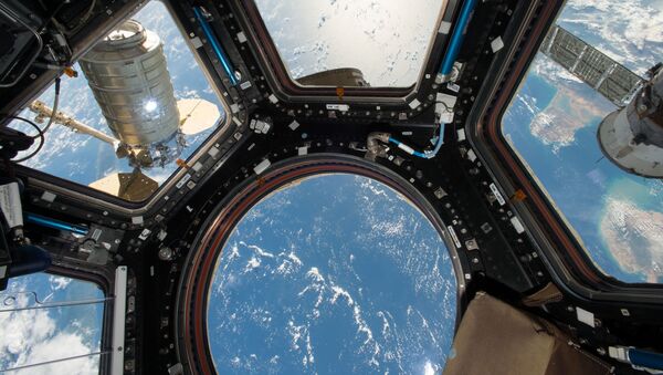 Космический корабль Cygnus из окна модуля МКС - Sputnik Србија