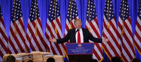 Donald Tramp na konferenciji 11. januar 2017. godine - Sputnik Srbija