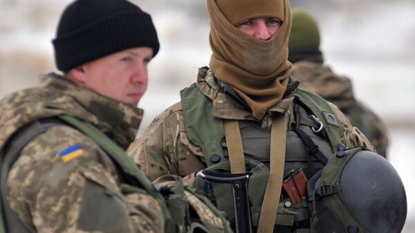 Pripadnici oružanih snaga Ukrajine u Lavovskoj oblasti - Sputnik Srbija