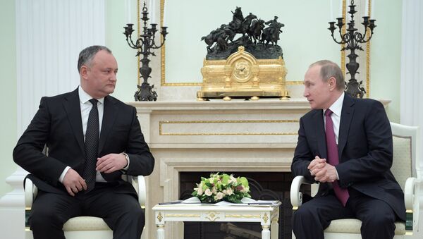 Sastanak predsednika Rusije Vladimira Putina i predsednika Moldavije Igora Dodona - Sputnik Srbija