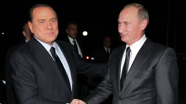 Sastanak nekadašnjeg italijanskog premijera Silvija Berluskonija sa predsednikom Rusije Vladimirom Putinom - Sputnik Srbija