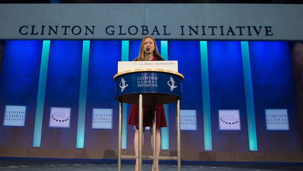 Kćerka bivšeg predsednika SAD Čelsi Klinton govori na Klintonovoj globalnoj inicijativi - Sputnik Srbija