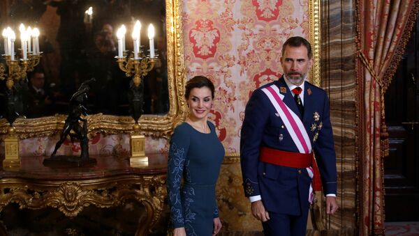 Španski kralj i kraljica Filip i Leticija u Kraljevskoj palati u Madridu - Sputnik Srbija