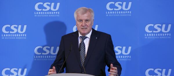 Премијер Баварске Хорст Зехофер говори на седници Хришћанско-социјалног савеза у Зеону на југу Немачке - Sputnik Србија