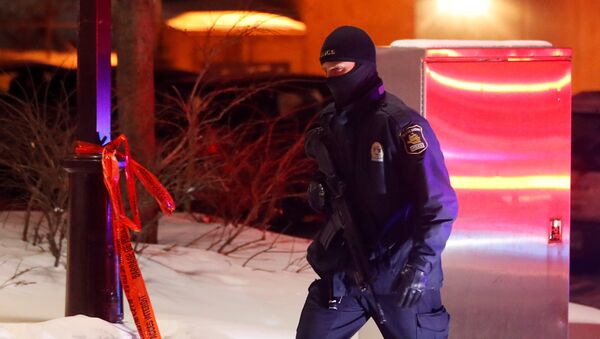 Канадска полиција после напада на џамију 30.01.2017 године - Sputnik Србија