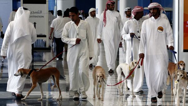 Арапи са псима у Абу Дабију - Sputnik Србија