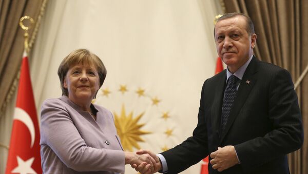 Nemačka kancelarka Angela Merkel i predsednik Turske Redžep Tajip Erdogan tokom sastanka u Ankari - Sputnik Srbija