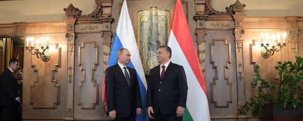 Predsednik Rusije Vladimir Putin i predsednik Mađarske Viktor Orban u Budimpešti - Sputnik Srbija