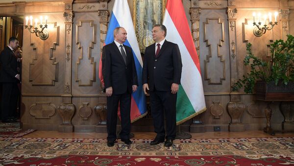 Председник Русије Владимир Путин и председник Мађарске Виктор Орбан у Будимпешти - Sputnik Србија