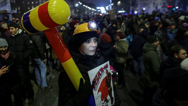 Демонстрације у Букурешту, Демонстрације у Букурешту, 29. јануара, Румунија - Sputnik Србија