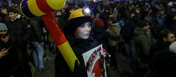 Демонстрације у Букурешту, Демонстрације у Букурешту, 29. јануара, Румунија - Sputnik Србија