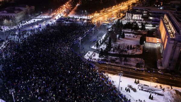 Демонстрације у Букурешту, 1. фебруара, Румунија - Sputnik Србија