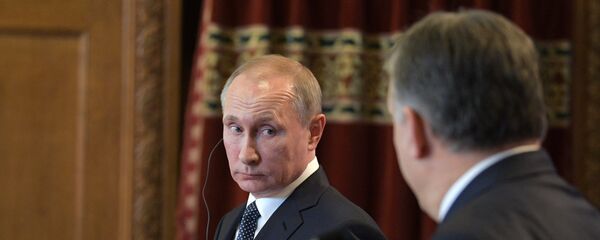 Predsednik Rusije Vladimir Putin i premijer Mađarske Viktor Orban u Budimpešti - Sputnik Srbija