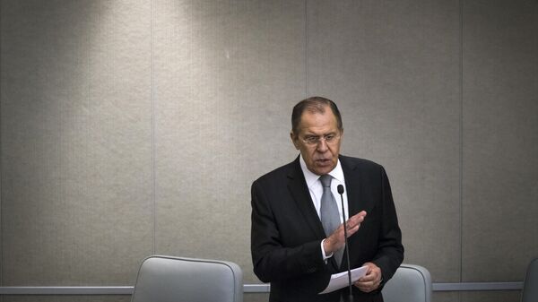 Министар спољних послова Русије Сергеј Лавров одговара на питања посланика у Државној думи - Sputnik Србија