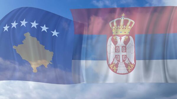 Zastave tzv. Kosova i Srbije - Sputnik Srbija