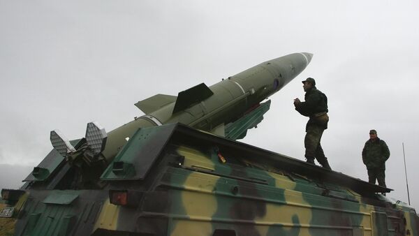 Tochka short-range tactical ballistic missile launched from test area in the Kaliningrad Region - Sputnik Srbija