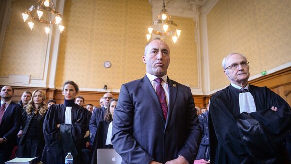 Ramuš Haradinaj u sudnici u Kolmaru - Sputnik Srbija