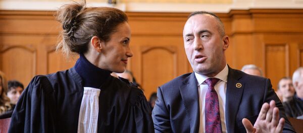 Рамуш Харадинај у судници у Колмару Рамуш Харадинај у судници у Колмару - Sputnik Србија