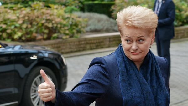 Predsednica Litvanije Dalja Gribauskajte pre otvaranja samita EU u Briselu - Sputnik Srbija