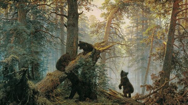Јутро у боровој шуми, једно од најпознатјих дела Ивана Шишкина. Слика је репродукована на многим предметима, па и на чувеним чоколадицама компаније Црвени октобар - Sputnik Србија