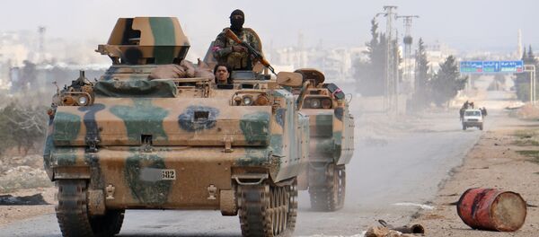 Припадници сиријске опозиције и турских снага код Баба - Sputnik Србија