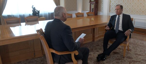 Intervju šefa diplomatije Rusije Sergeja Lavrova generalnom direktoru MIA Rusija Sevodnja Dmitrij Kiseljov - Sputnik Srbija