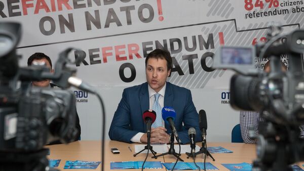 Marko Milačić na konferenciji o Referenduskom karavanu - Sputnik Srbija