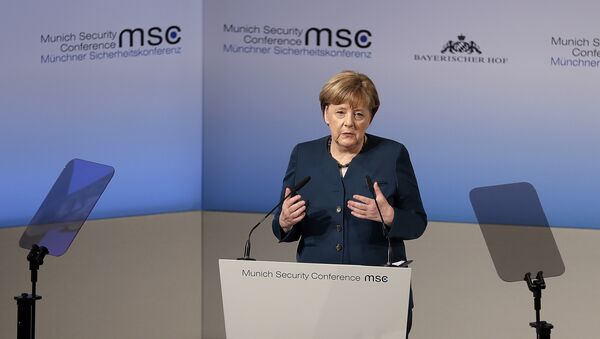 Nemačka kancelarka Angela Merkel govori na Konferenciji o bezbednosti u Minhenu - Sputnik Srbija