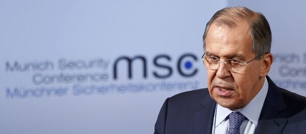 Ministar spoljnih poslova Rusije Sergej Lavrov na Minhenskoj konferenciji o bezbednosti - Sputnik Srbija