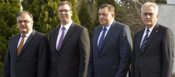 Tomislav Nikolić Milorad Dodik Aleksandar Vučić Mladen Ivanić - Sputnik Srbija