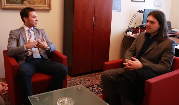 Марко Милачић у гостима код Вилибор Синчића - Sputnik Србија