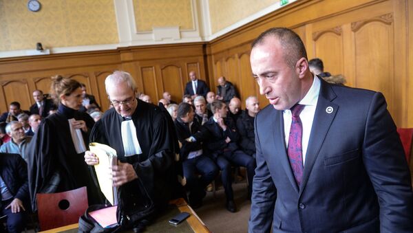 Ramuš Haradinaj u sudu u francuskom gradu Kolmaru, gde čeka odluku o izručenju - Sputnik Srbija