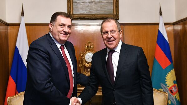 Predsednik Republike Srpske Milorad Dodik i ministar spoljnih poslova Rusije Sergej Lavrov / - Sputnik Srbija