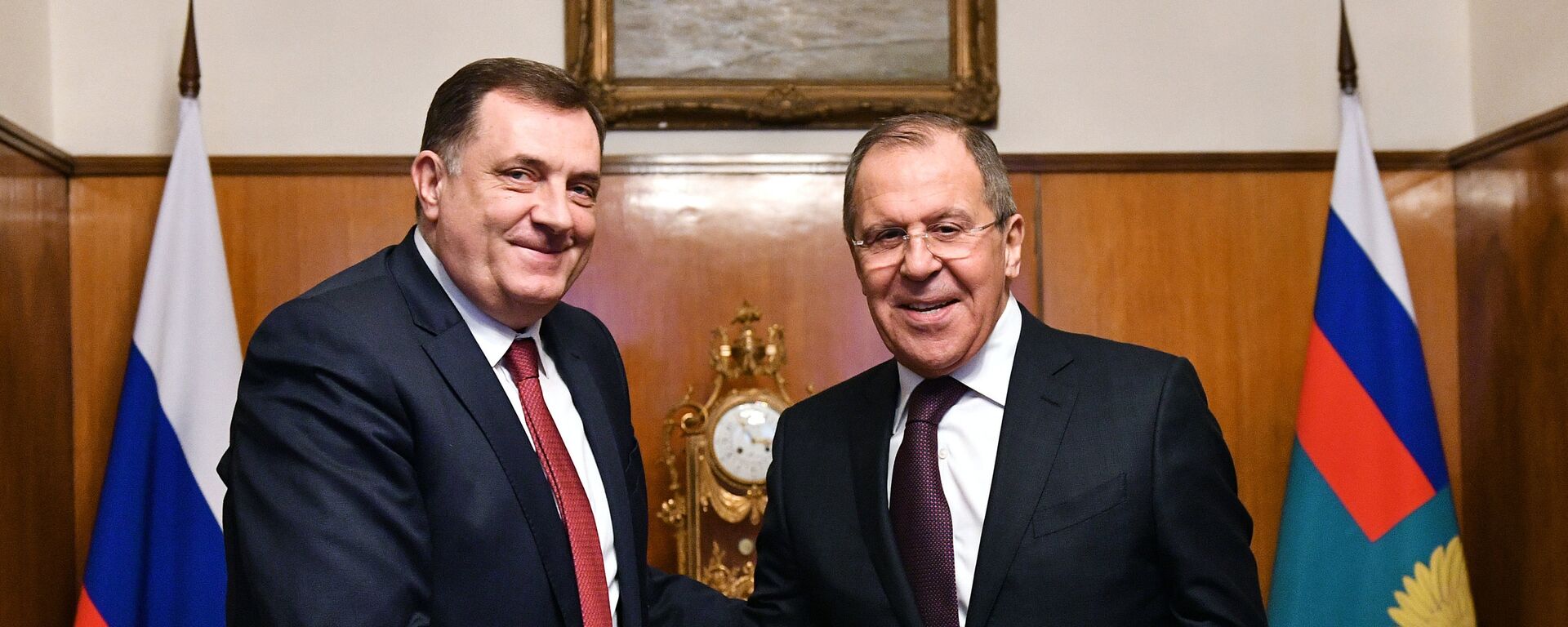 Председник Републике Српске Милорад Додик и министар спољних послова Русије Сергеј Лавров / Председник Републике Српске Милорад Додик и министар спољних послова Русије Сергеј Лавров / - Sputnik Србија, 1920, 09.09.2025