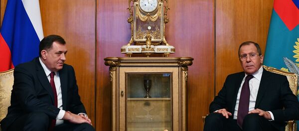 Председник Републике Српске Милорад Додик и министар спољних послова Русије Сергеј Лавров Председник Републике Српске Милорад Додик и министар спољних послова Русије Сергеј Лавров - Sputnik Србија