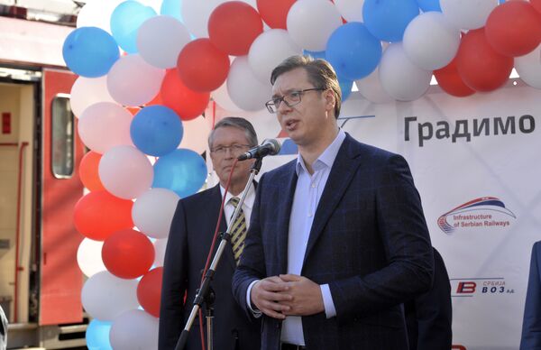 Председник Владе Србије Александар Вучић и амбасадор Руске федерације Александар Чепурин Председник Владе Србије Александар Вучић и амбасадор Руске федерације Александар Чепурин - Sputnik Србија