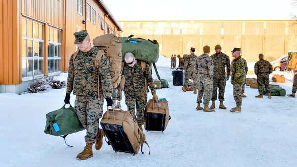 Амерички војници стижу на шестомесечну обуку у зимским условима, стижу у норвешки Стјордал - Sputnik Србија