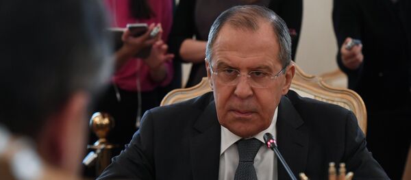 Министар спољних послова Русије Сергеј Лавров током састанка са немачким колегом Зигмаром Габријелом Министар спољних послова Русије Сергеј Лавров током састанка са немачким колегом Зигмаром Габријелом - Sputnik Србија