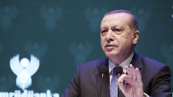 Председник Турске Реџеп Тајип Ердоган на састанку у Истанбулу - Sputnik Србија