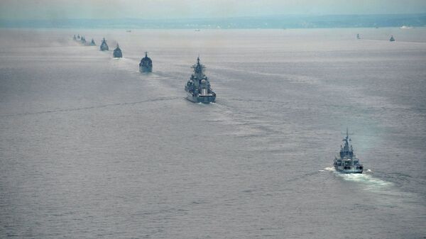 Brodovi Pacifičke flote Rusije tokom vežbi u Istočnom vojnom okrugu - Sputnik Srbija