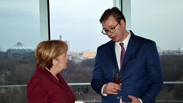 Angela Merkel i Aleksandar Vučić - Sputnik Srbija