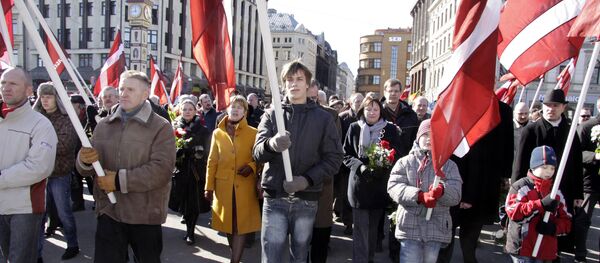 Шетња ветерана легије Вафен СС и њихових присталица у Риги - Sputnik Србија