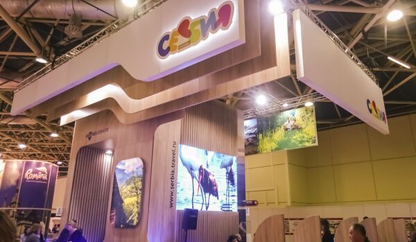 Штанд Србије на Сајаму туризма у Москви.  - Sputnik Србија