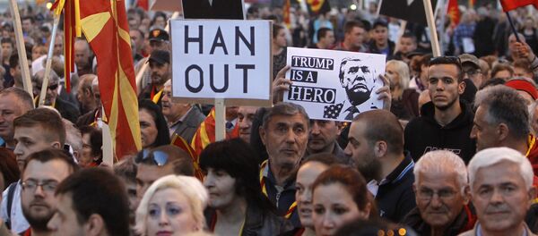 Протести у Скопљу 20. марта 2017 Протести у Скопљу 20. марта 2017 - Sputnik Србија