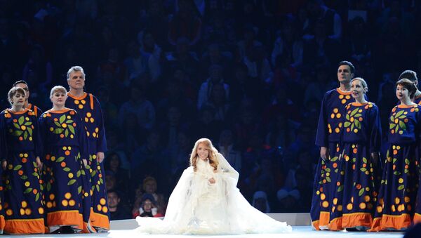 Певачица Јулија Самојлова на церемонији отварања Зимских параолимпијских игара у Сочију - Sputnik Србија