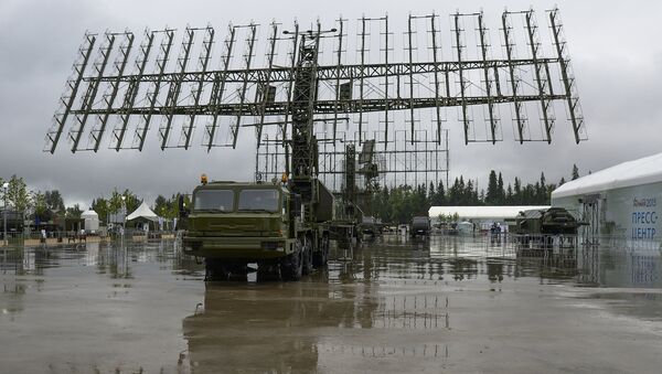 Мобилни радарски систем 55Ж6М Небо М на отварању Међународног војно-техничког форума Армија 2015 - Sputnik Србија