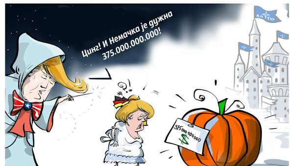 Tramp traži Merkelovoj 400 milijardi dolara - Sputnik Srbija